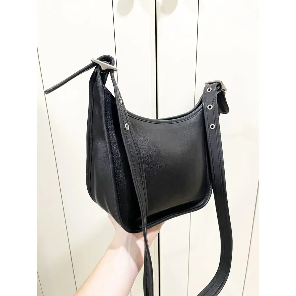 Coach #9950 Janice's Legacy Bag Black Silver Leather Crossbody Bag Vintage